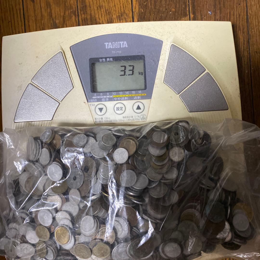 日本の古銭 明治 大正 昭和 レトロ まとめ売り 正味3.3Kg NO.52