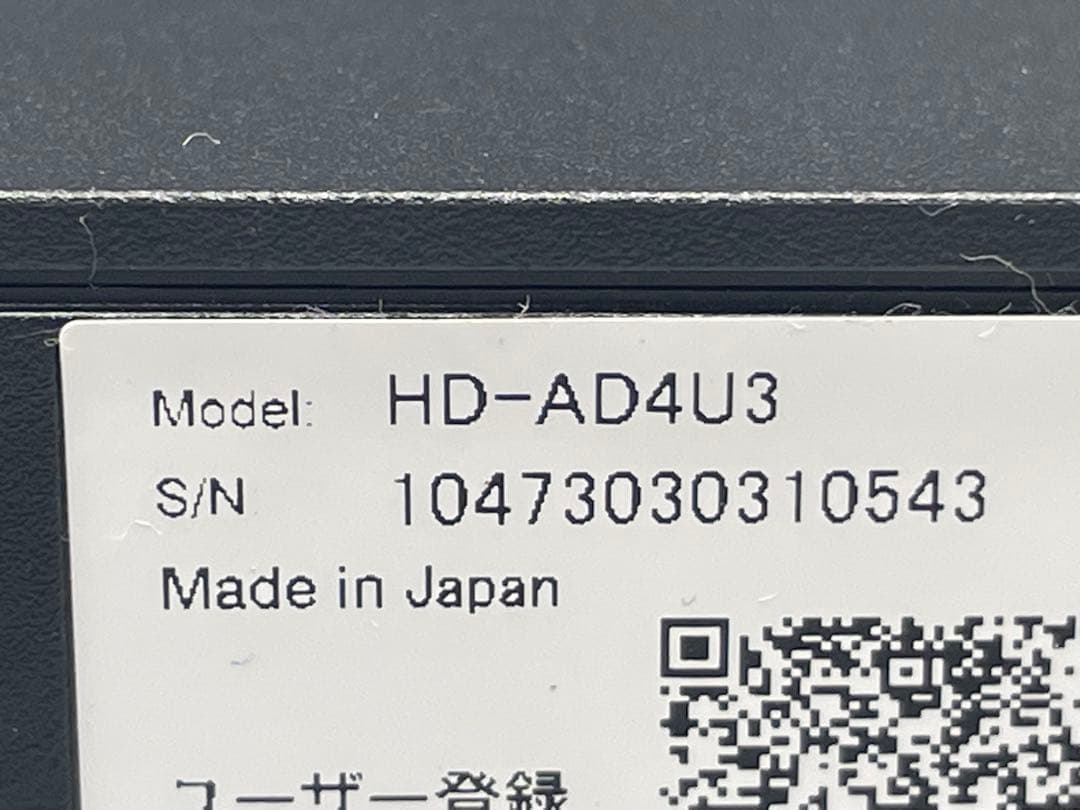 BUFFALO 外付けHDD 4TB HD-AD4U3