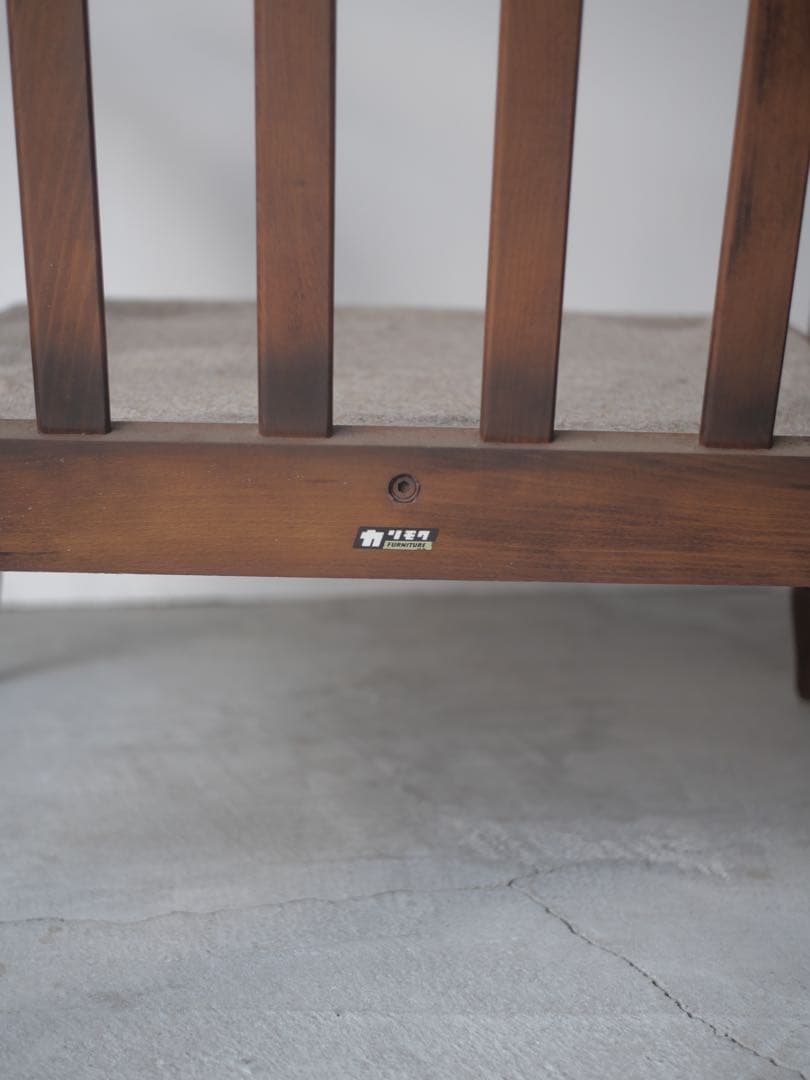 ②カリモク　ソファ　椅子　チェア　現状　古家具　古道具　アンティーク　昭和レトロ