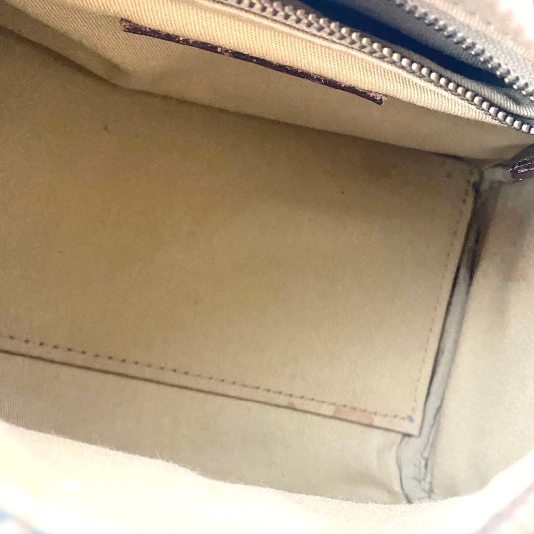 POLO RALPH LAUREN チェック柄 ボストンバッグ PVC レザー