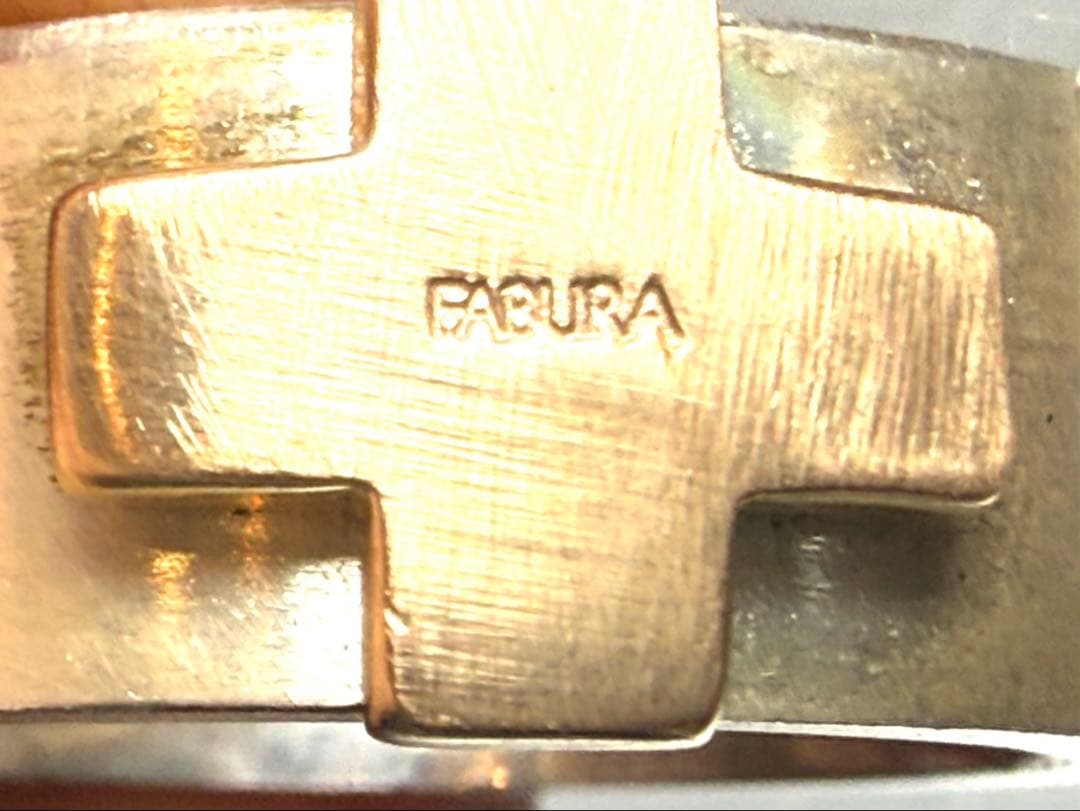 K10/silver FABURA クロスモチーフリング16g