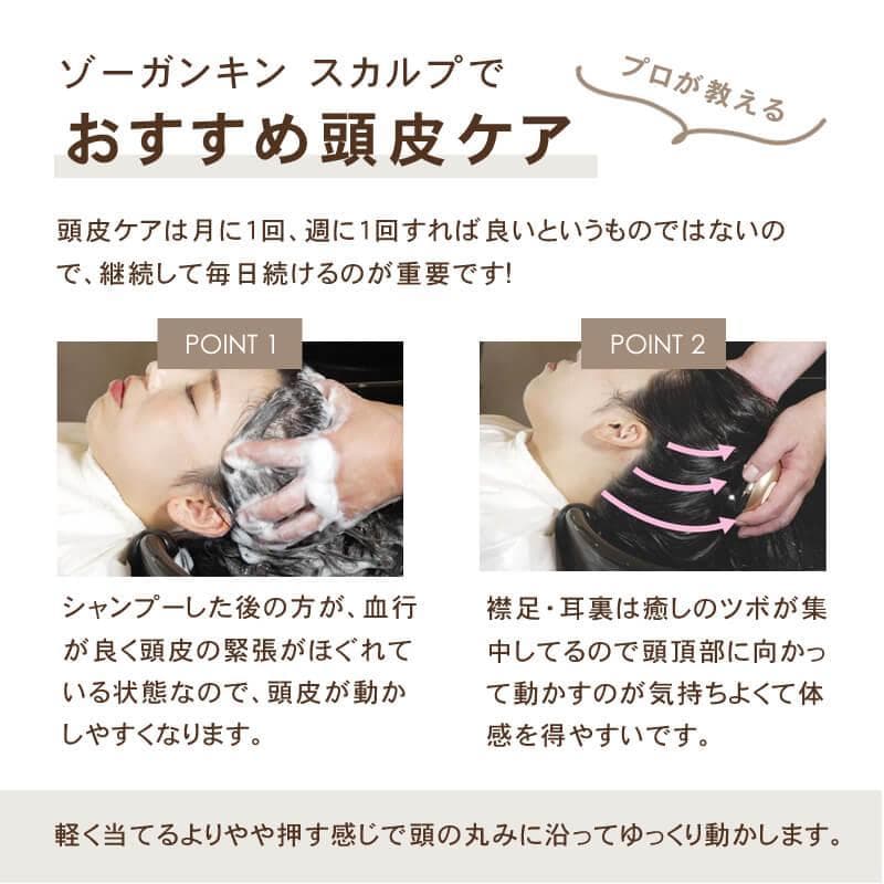 ゾーガンキンスカルプ EMS ヘッドスパ 180g スカルプブラシ 頭皮ブラシ