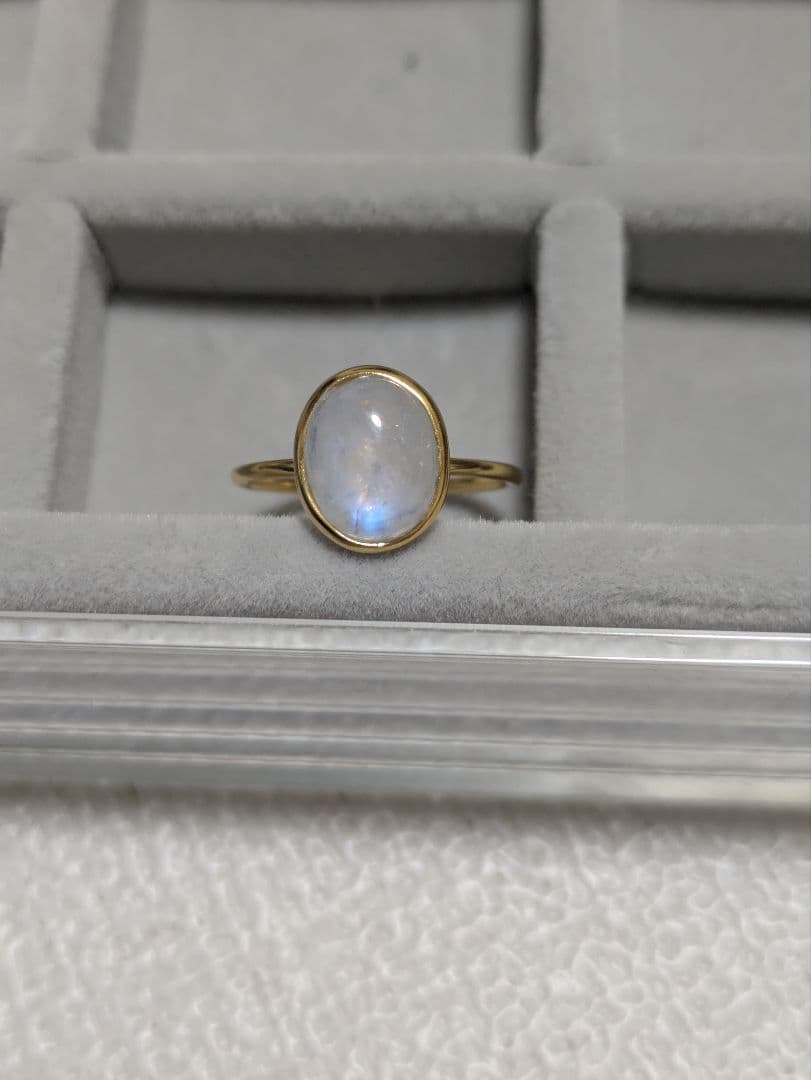 artida oud[eden] カボション レインボームーンストーン リング