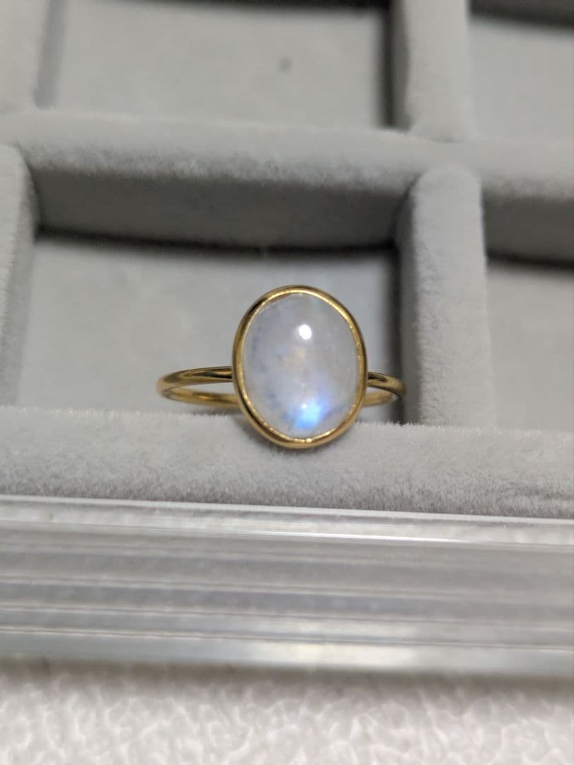 artida oud[eden] カボション レインボームーンストーン リング