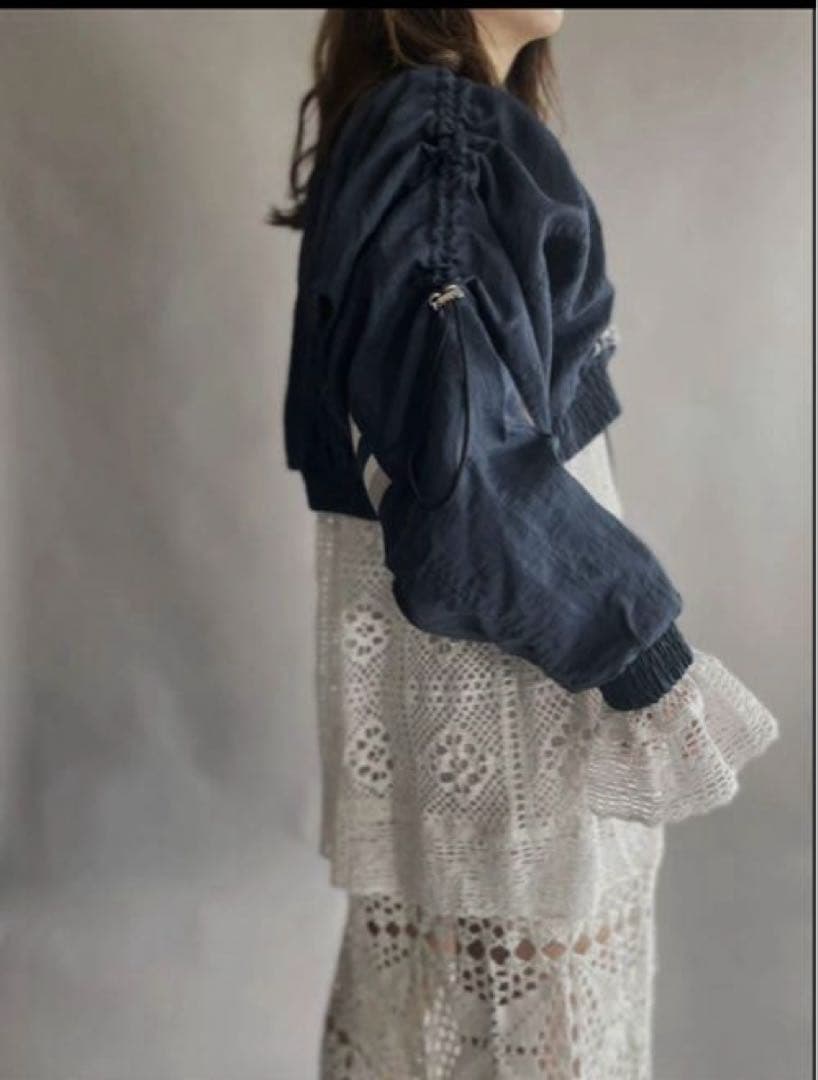 【リメイク】the tiny shop by Mori ネイビー クロップド