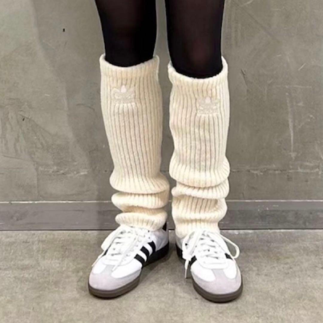 アディダスレッグウォーマー 2点セット 黒白