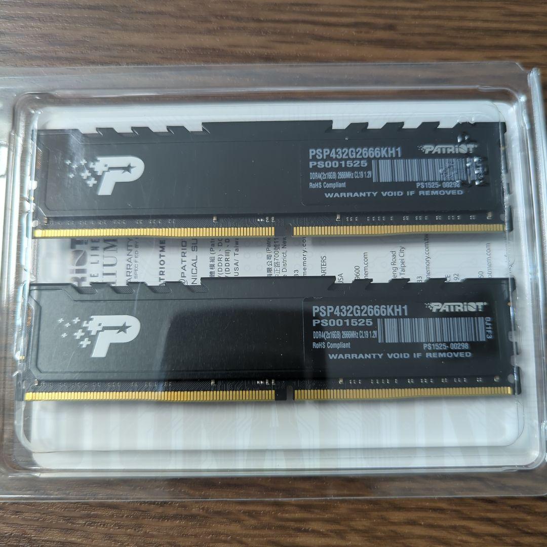 Patriot DDR4-2666MHz 32GB [16GB × 2枚]