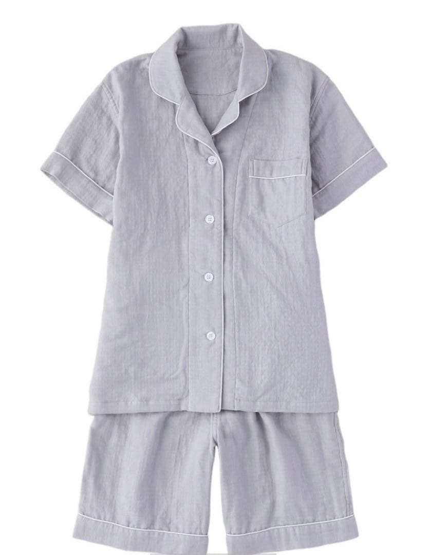 uchino マシュマロガーゼ パジャマ 半袖 上下セット レディース M