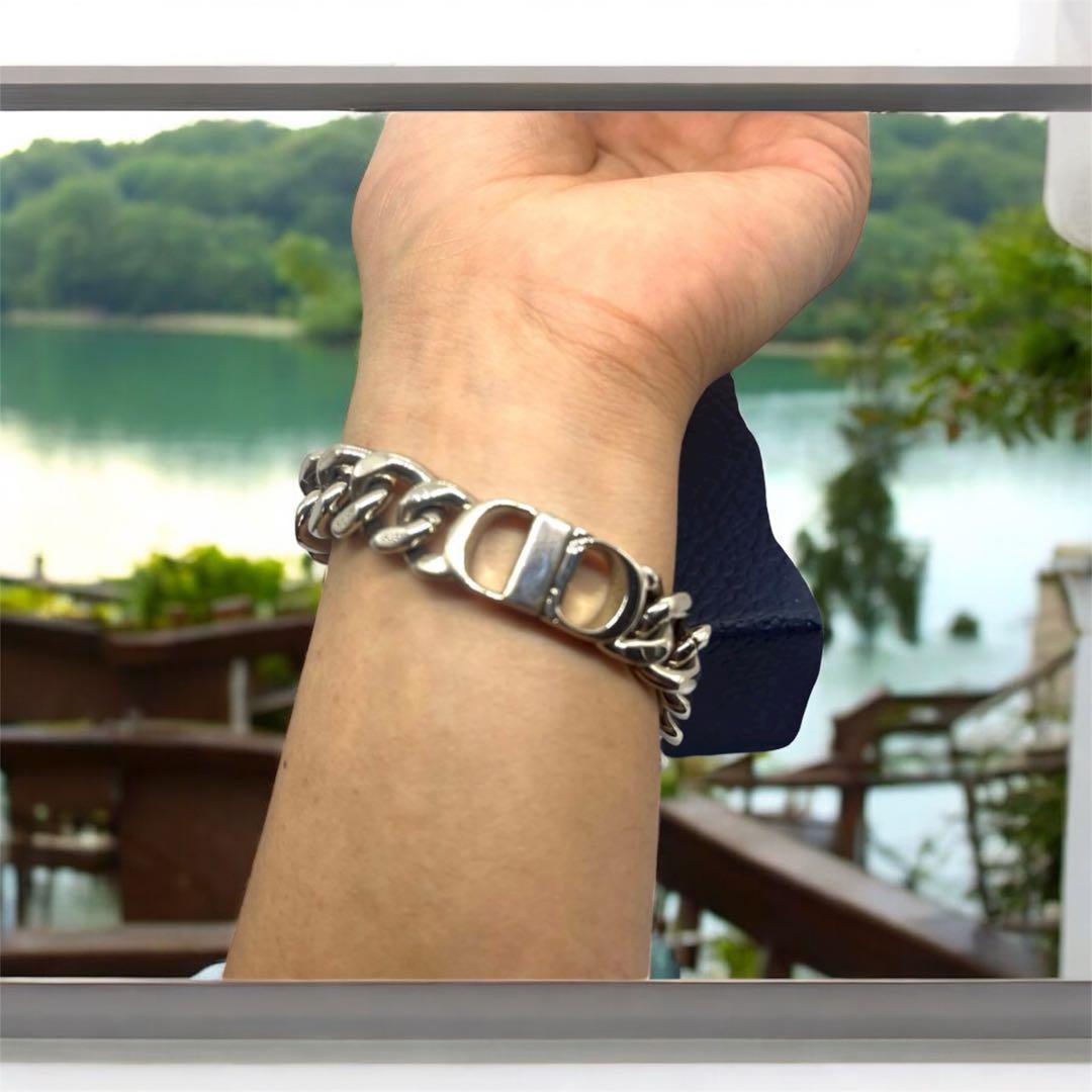 箱付き✨Dior チェーンブレスレット CD ICON シルバー 喜平 Lサイズ