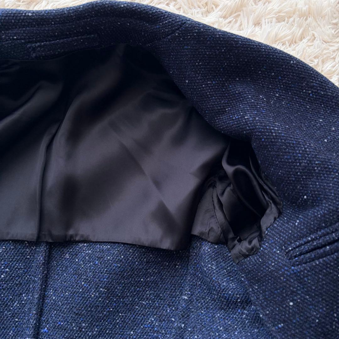 【SALE】LARDINI ラルディーニ チェスターコート 44 ネイビー