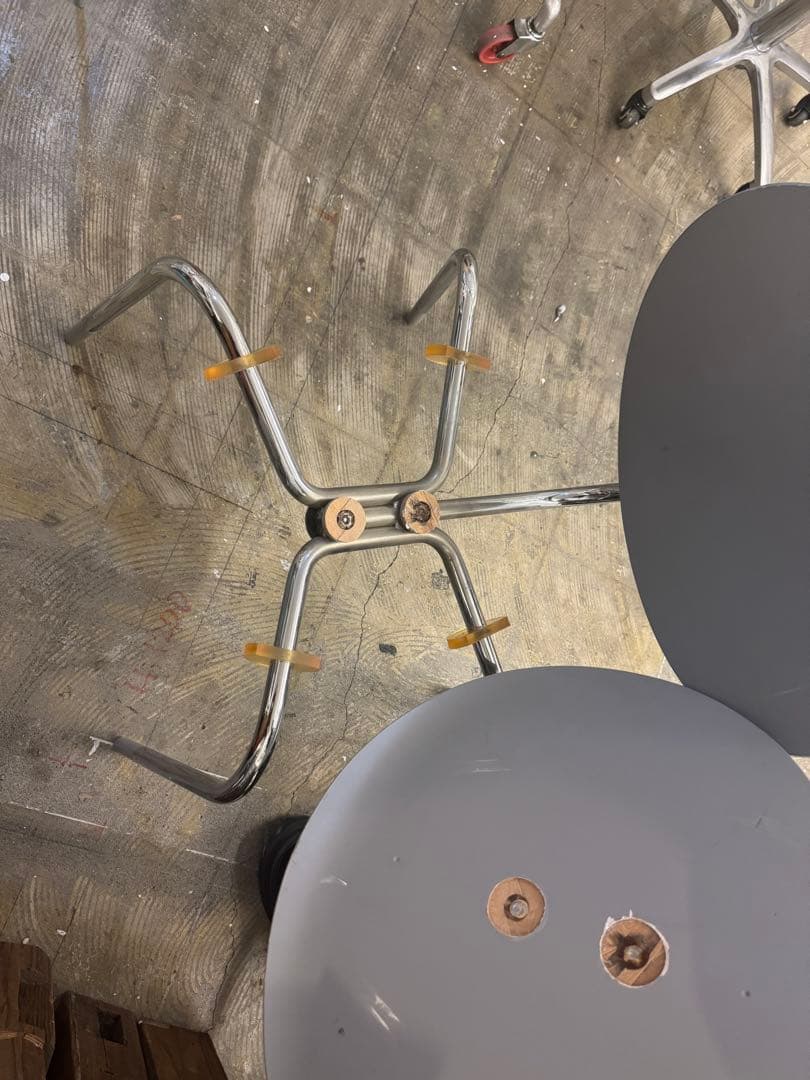 ジャンク　ドイツ　ELMAR FLOTOTTO　モスキートチェア　ライトグレー