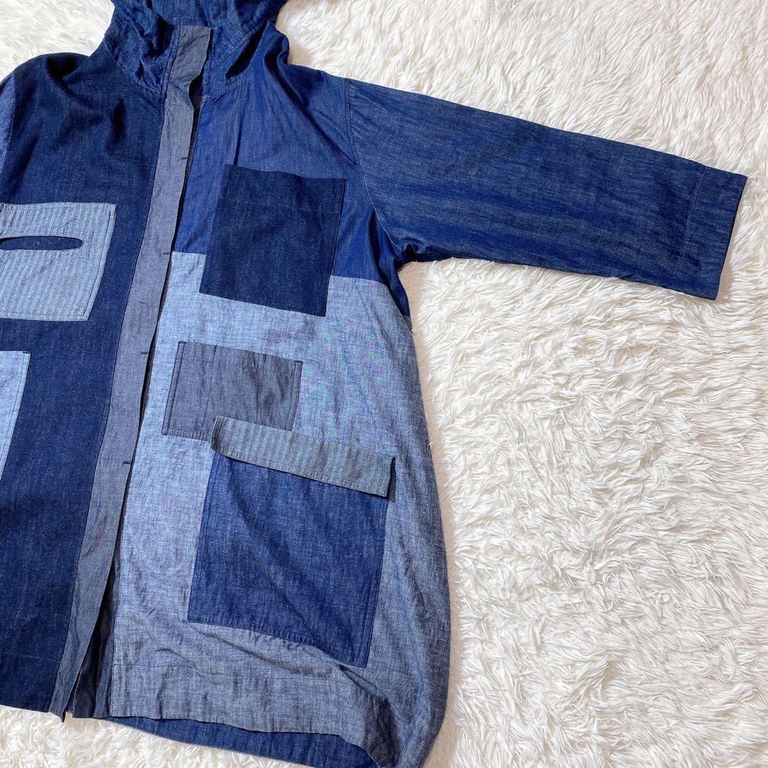 萌 MOYURU モユル　アウター　デニム　コート　ジャケット　フード　ゆったり