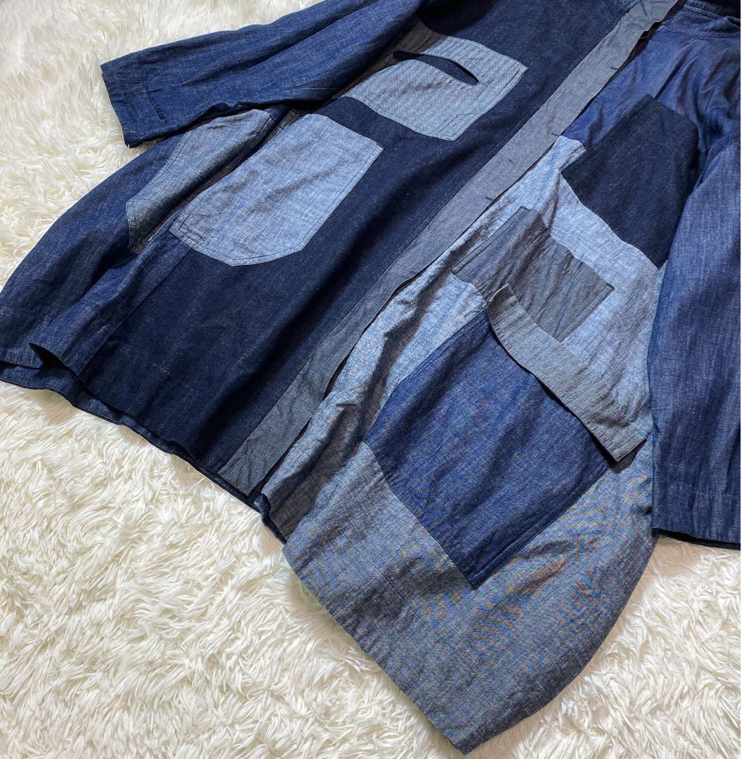 萌 MOYURU モユル　アウター　デニム　コート　ジャケット　フード　ゆったり