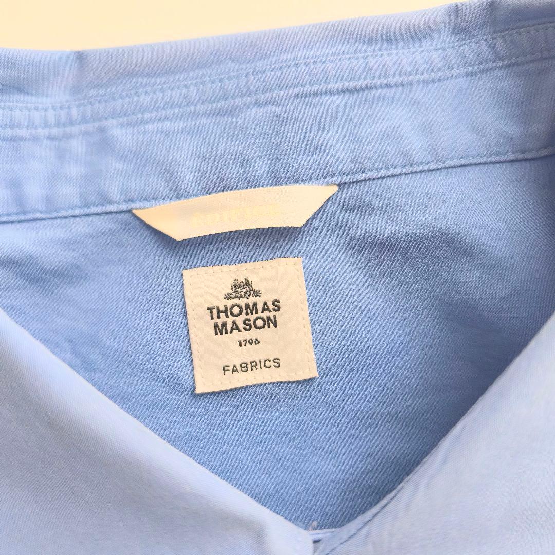 EDIFICE　THOMAS MASON　シャツ　ブルー　トーマスメイソン　L