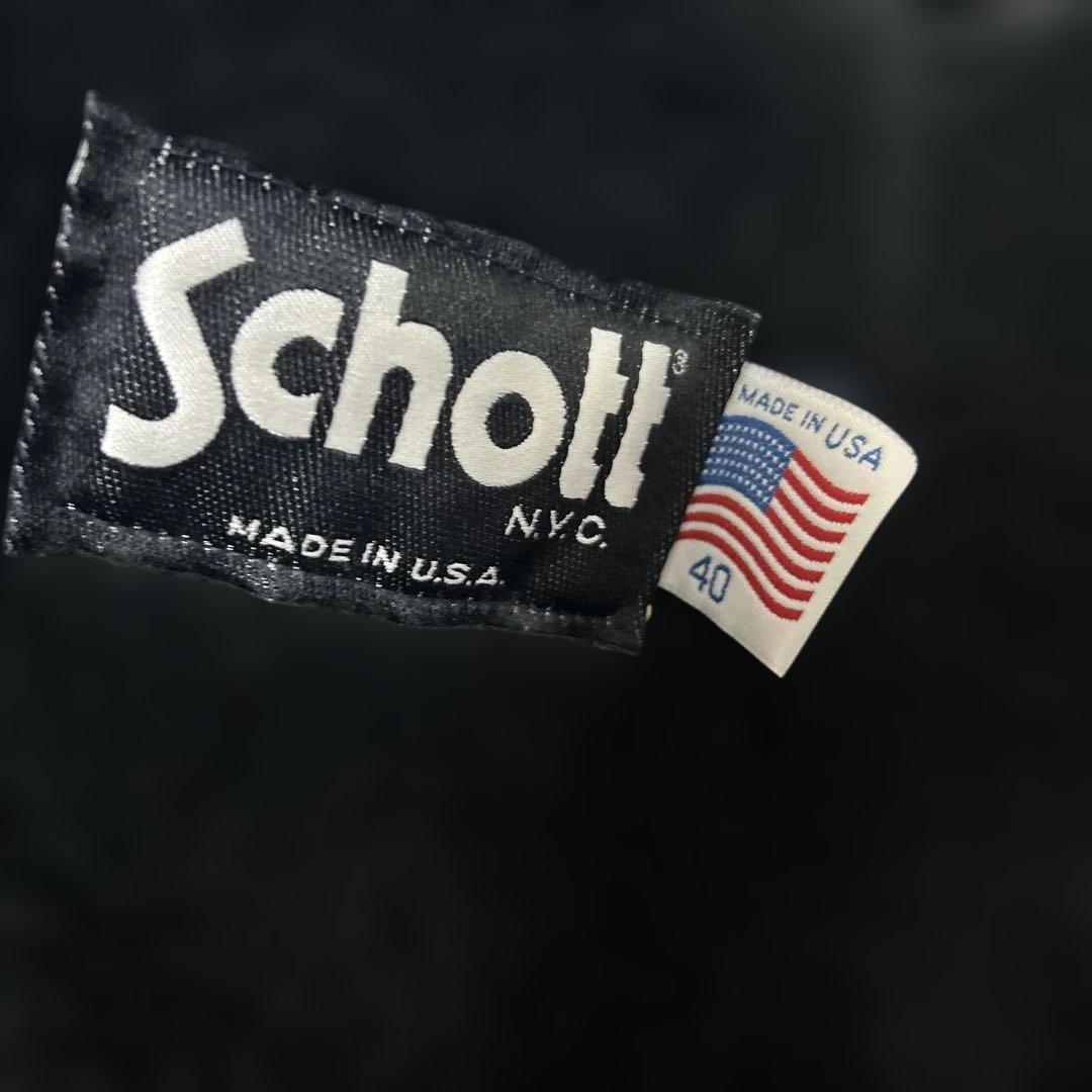 【美品】ショット SCHOTT レザー　ライダース　141 ブラック　サイズ40