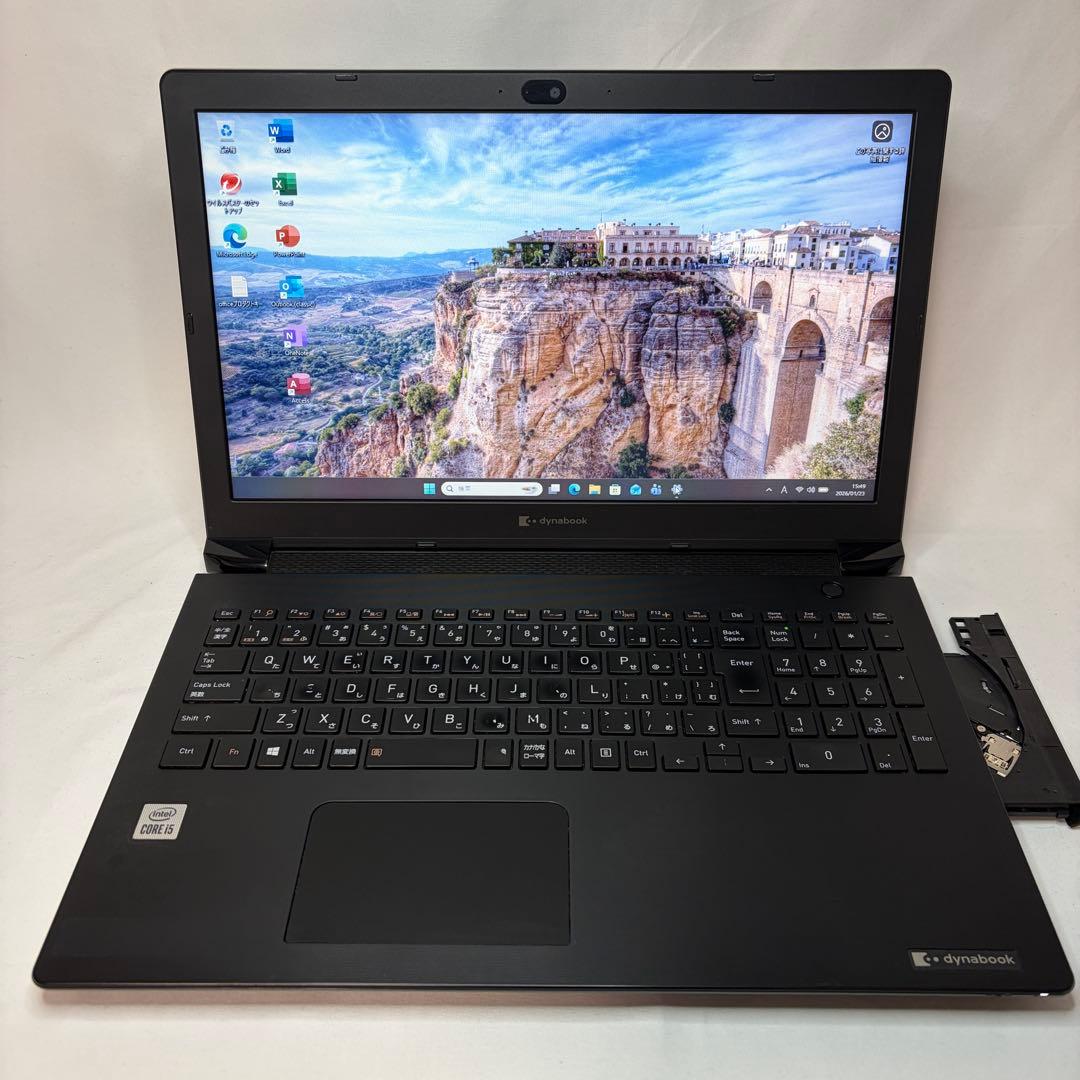 準美品 dynabook BJ65 10世代 i5 8GB 15.6型 オフィス