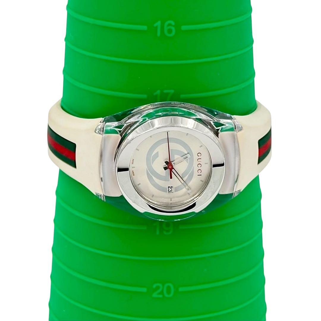 GUCCI 腕時計　137.3 sync シェリーライン　メンズ　ラバーベルト