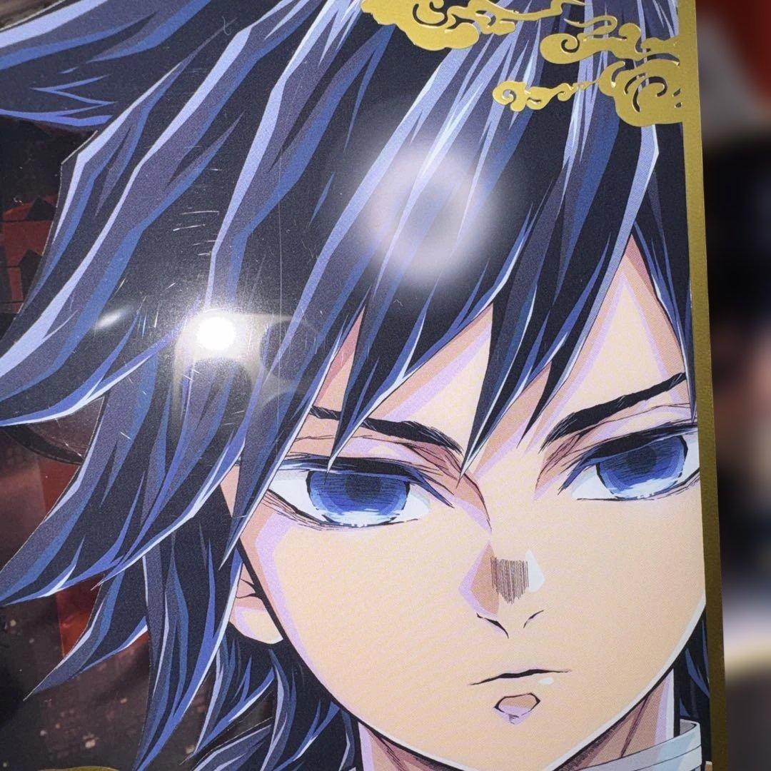 鬼滅の刃 柱展 ランダムミニクリア色紙 冨岡義勇　2点