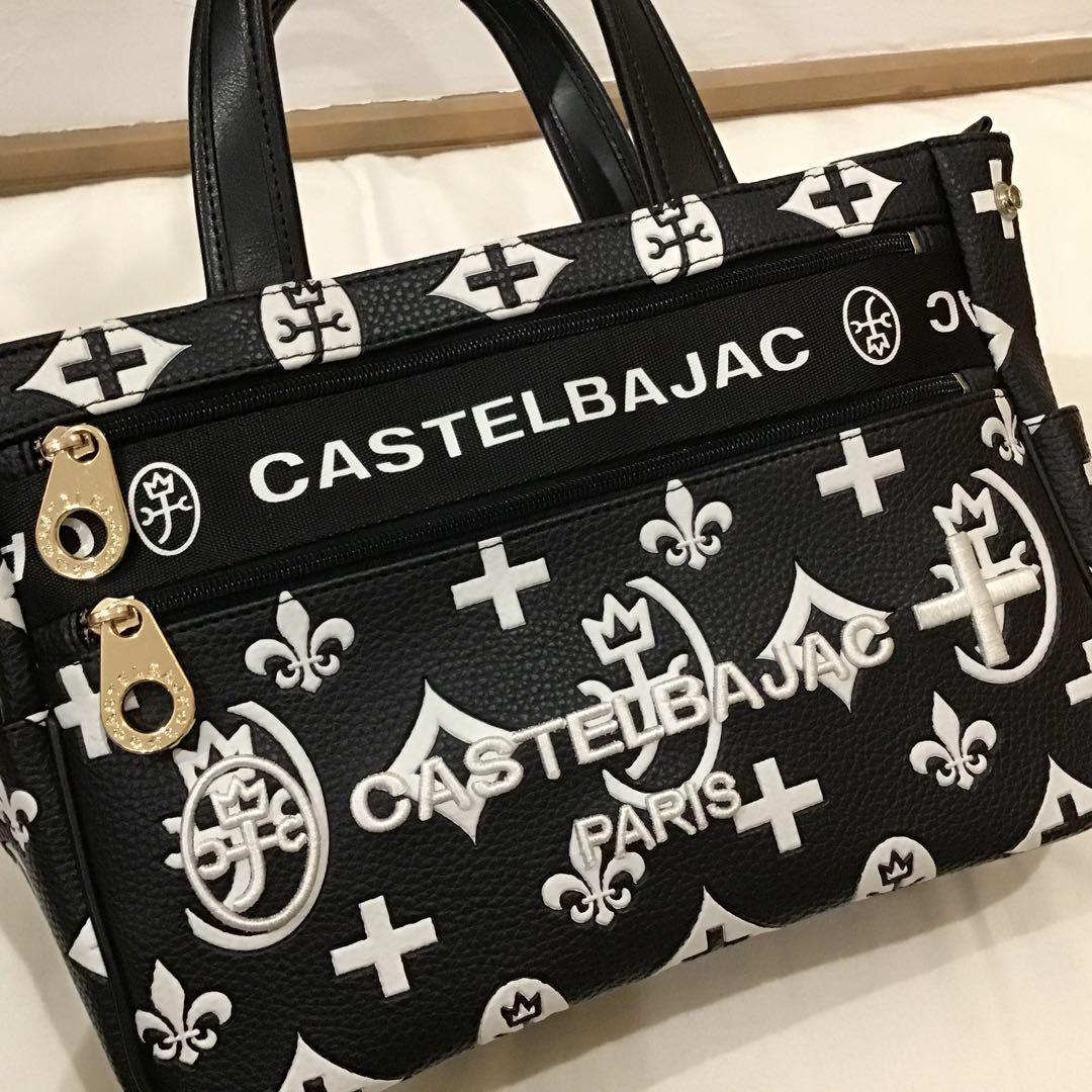 CASTELBAJAC トートバッグ 黒/白