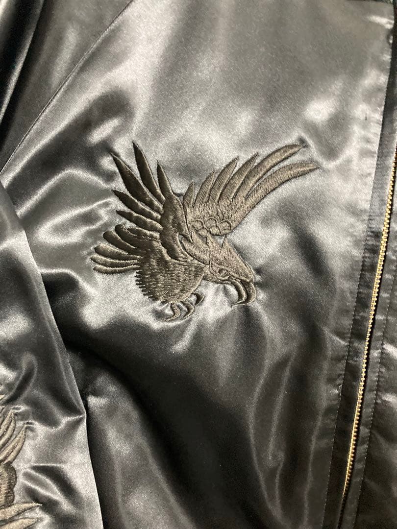 希少 美品 プリンス商会 スカジャン オールブラック