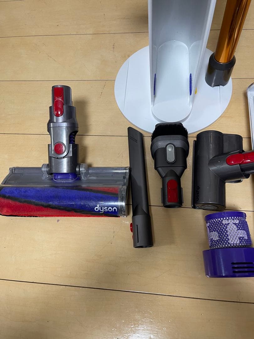 【美品】dyson V10 SV12　純正フロアドック付エコーモード64分