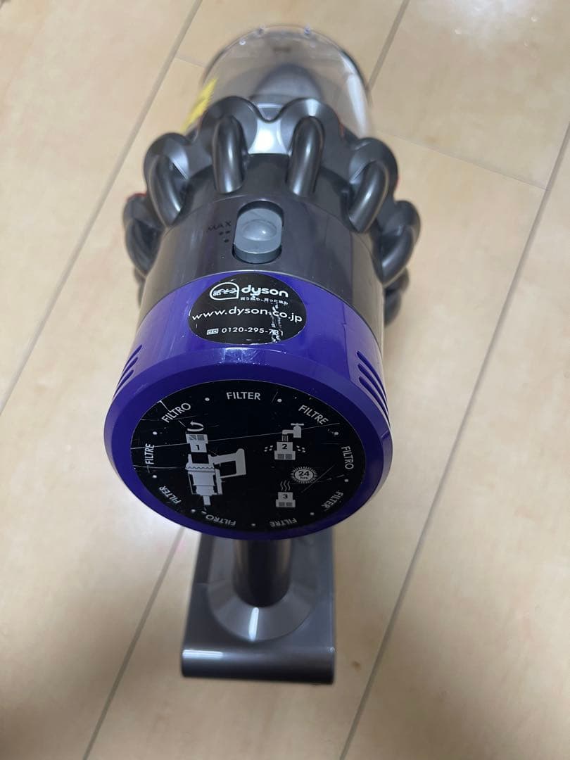 【美品】dyson V10 SV12　純正フロアドック付エコーモード64分