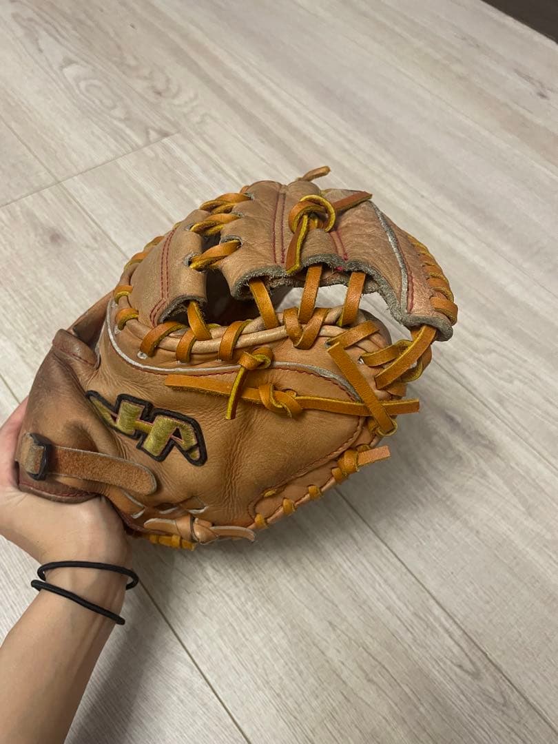 ハタケヤマ 硬式野球グローブ ブラウン レザー