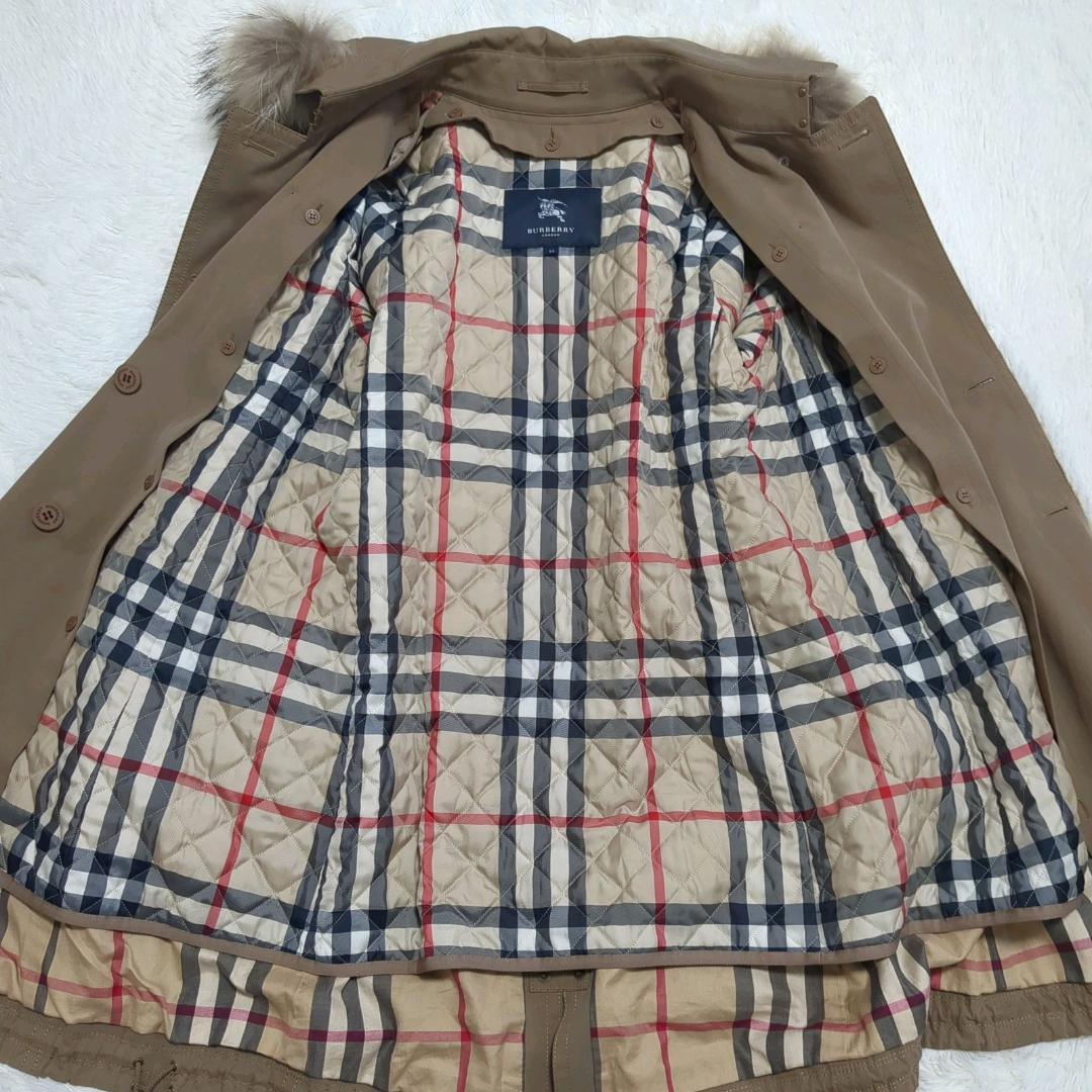 【美品】バーバリーロンドン メガチェック キルティングコート 大きいサイズ 44