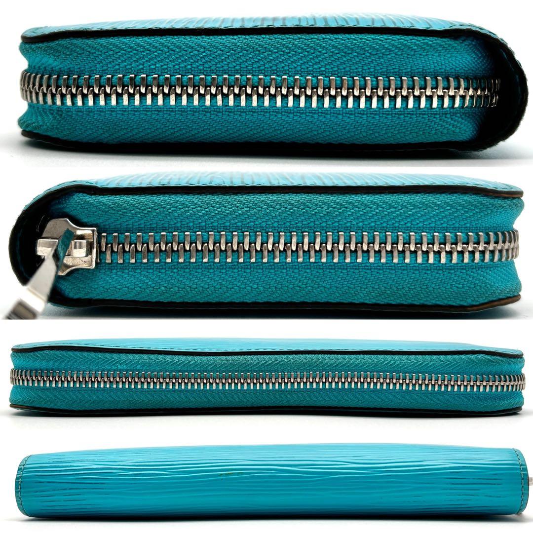 美品・RFIDモデル ルイヴィトン エピ ジッピーウォレット ターコイズブルー