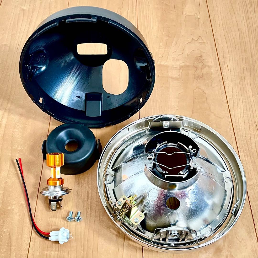 当時物 IPF 凹み デメキン ヘッドライト イエロー