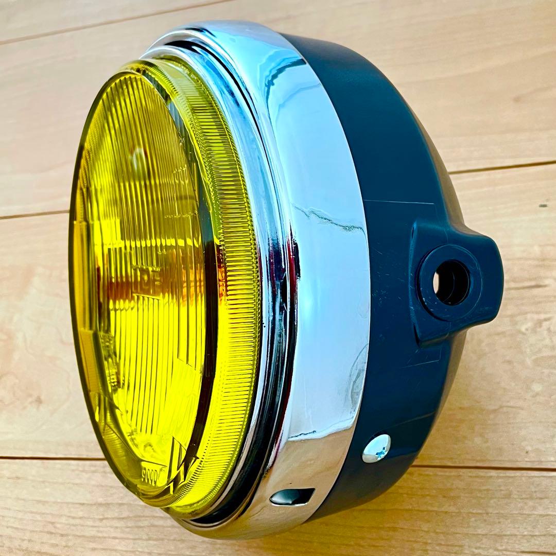 当時物 IPF 凹み デメキン ヘッドライト イエロー