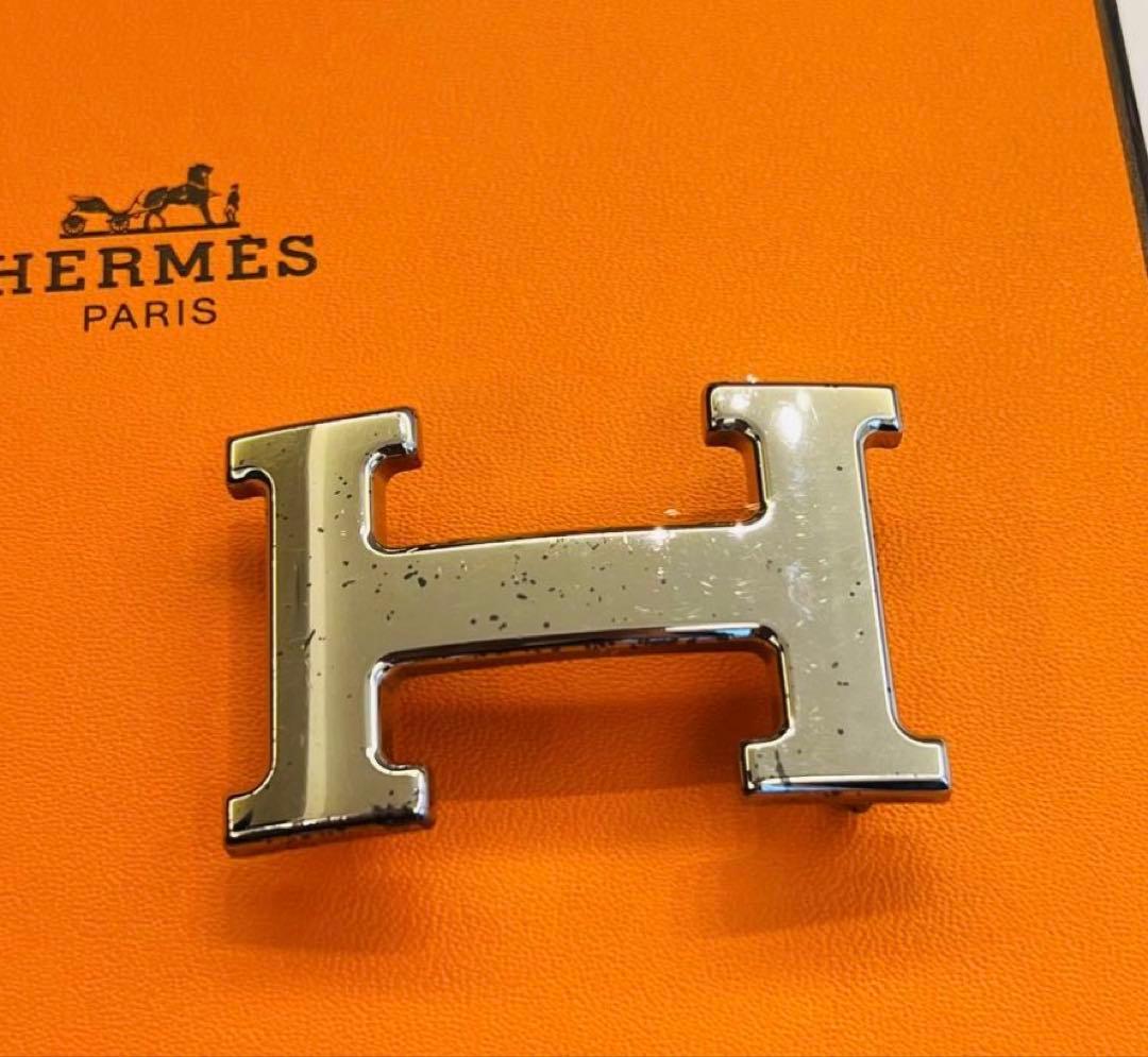 HERMES レザーベルト H字型バックル