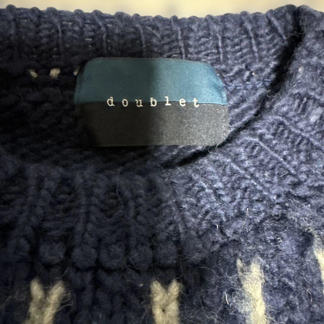 doublet ダークブルー ニットセーター　初期　旧タグ　M