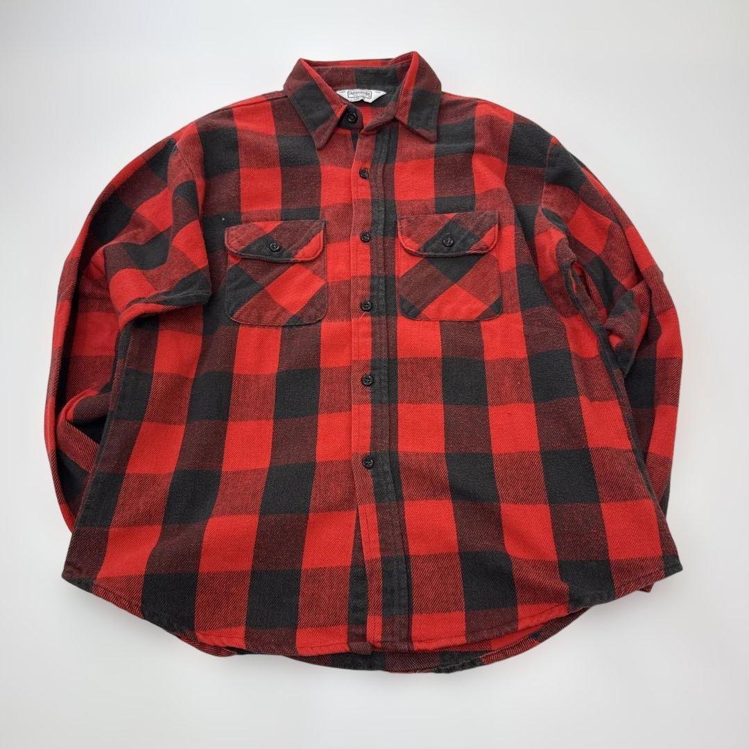 70.80s FIVE BROTHERヘヴィネルシャツブロックチェック