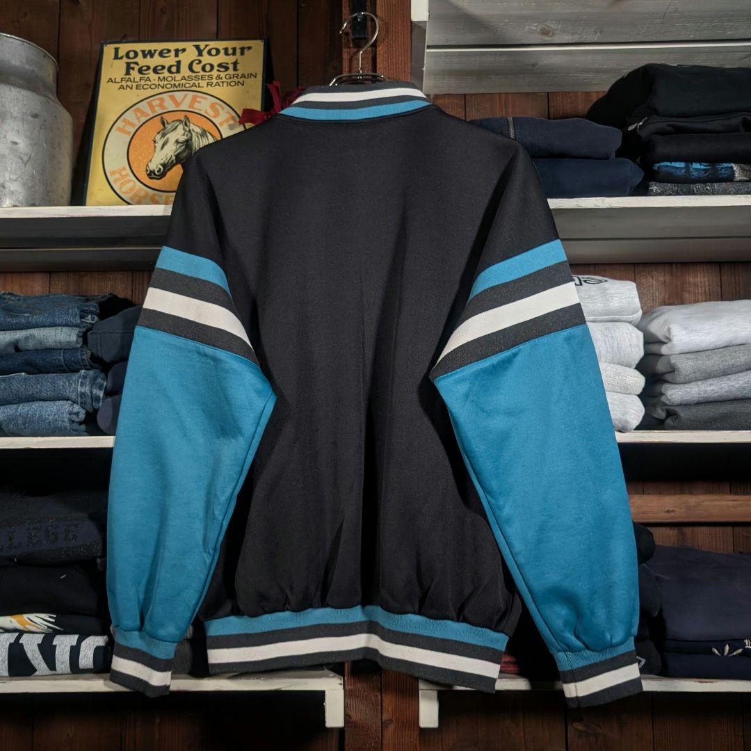 80s　old adidas ATPジャケット ワンポイント刺繍 ボーダー XL