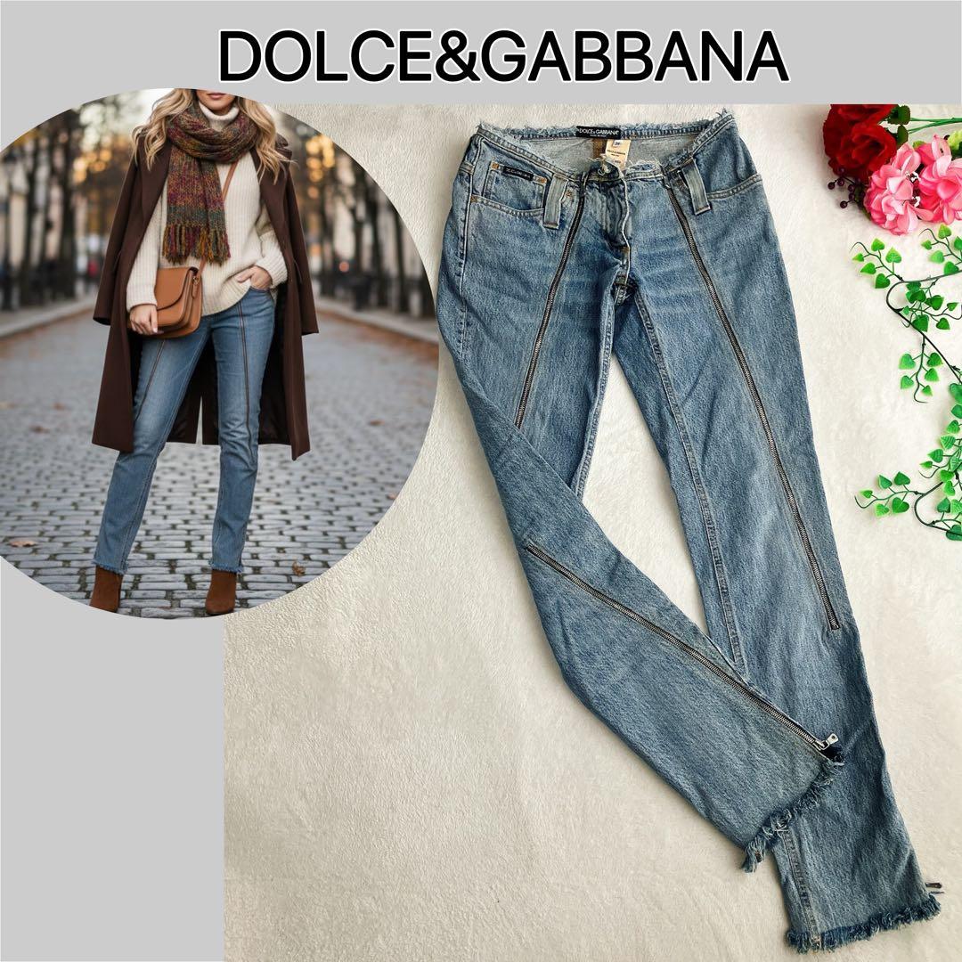 ドルチェアンドガッバーナ★ジッパー デニムパンツ カットオフ スキニー Y2K