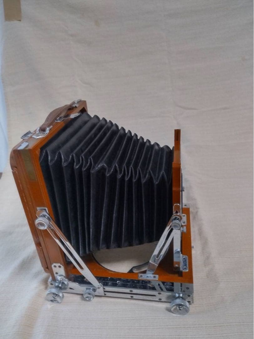 昭和レトロ　年代物大判カメラ　オクハラカメラ　木製　折りたたみ式