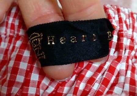 Haert E ギンガムチェックサンドレスワンピース　赤