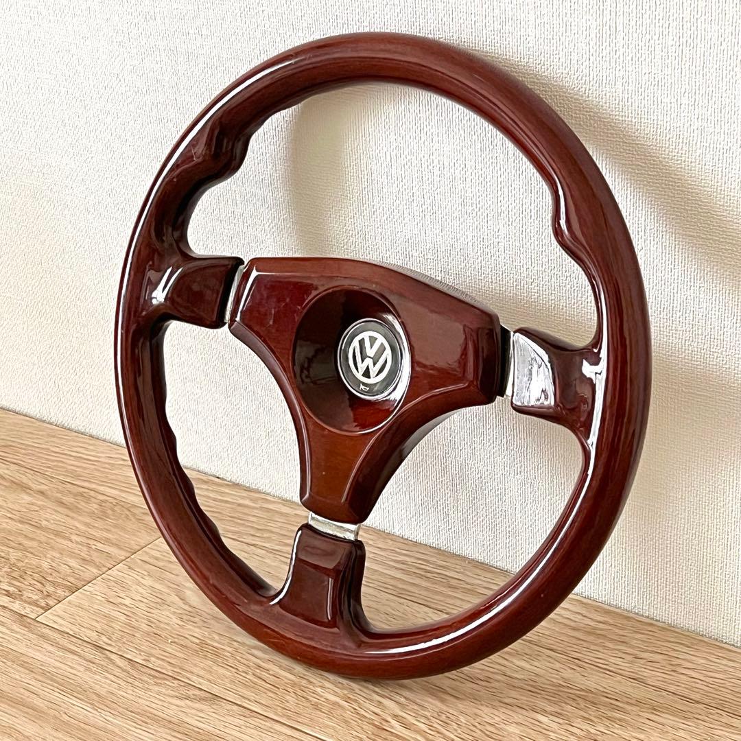 VW フォルクスワーゲン　ウッドステアリング　ハンドル　ウッド製　35cm