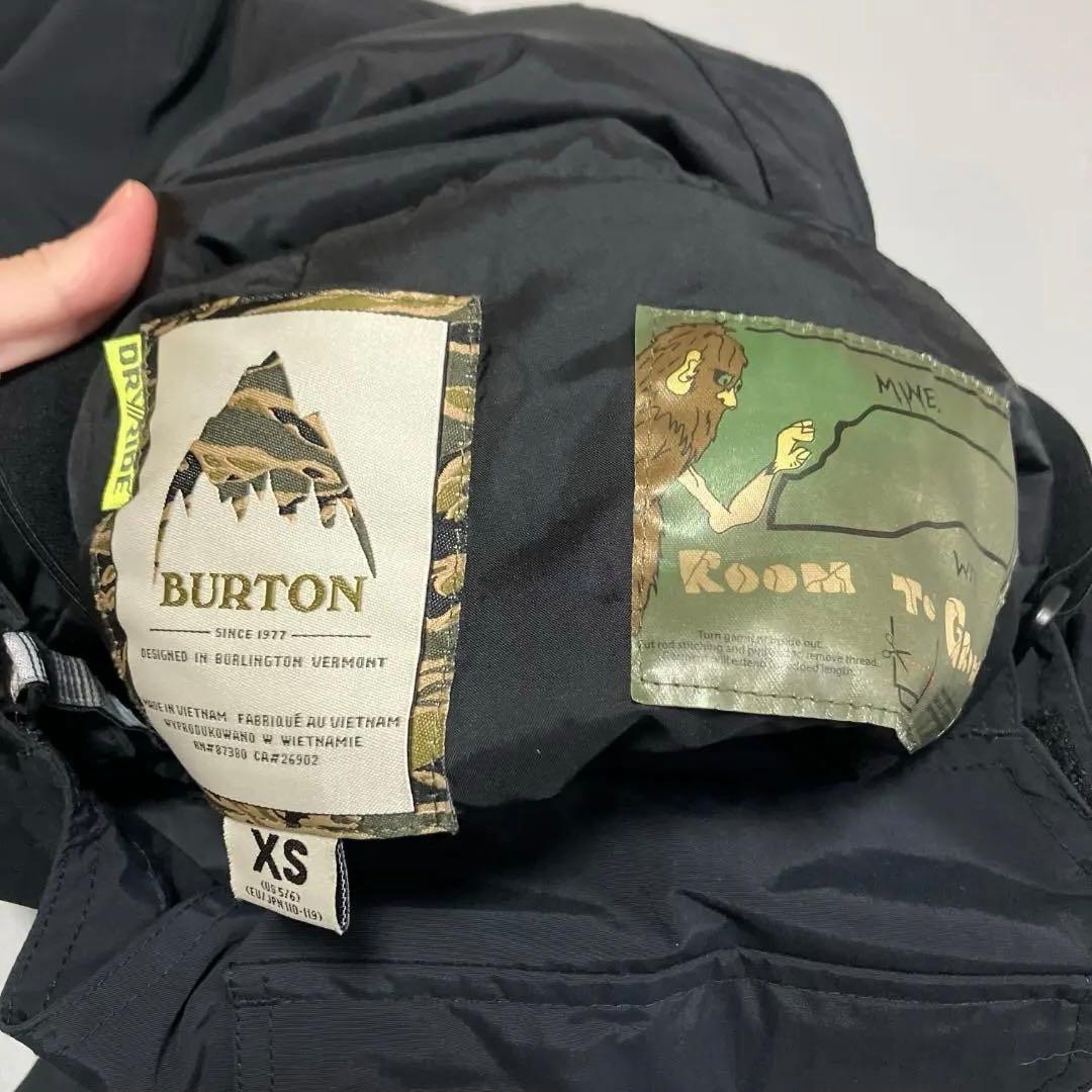 Burton バートン Bib Pants ビブパンツ　XS　１１０　１２０　黒