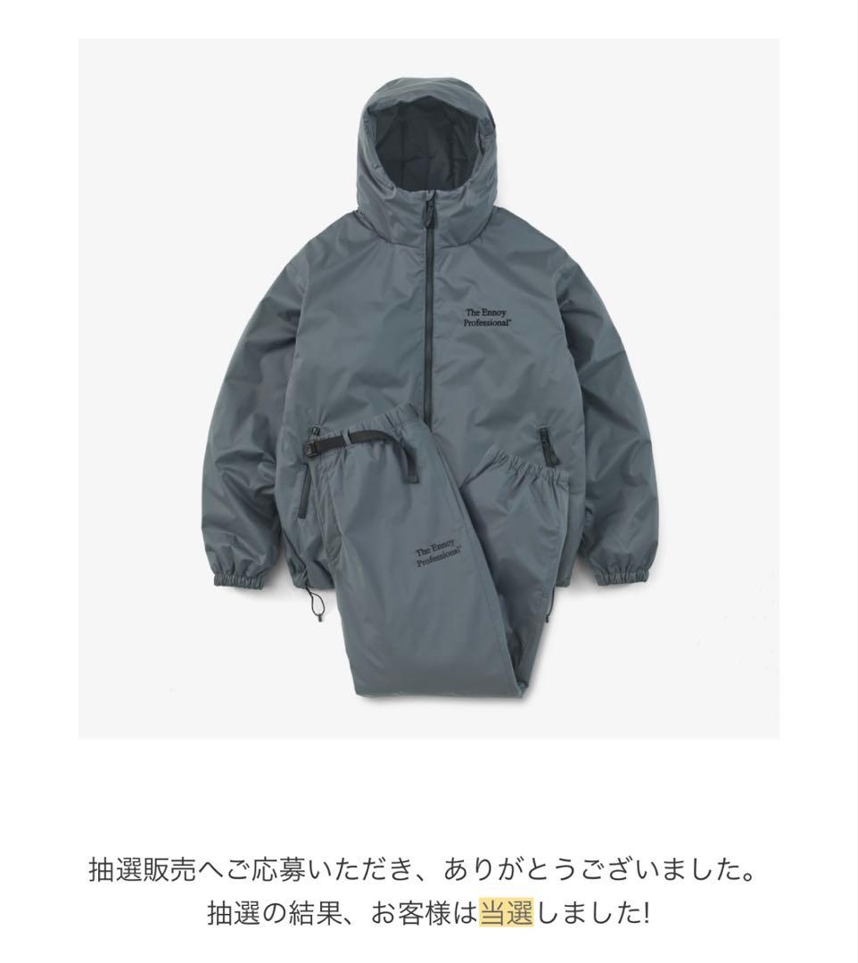 ジャケット・アウター ennoy PROFESSIONAL PADDED SETUP GRAY
