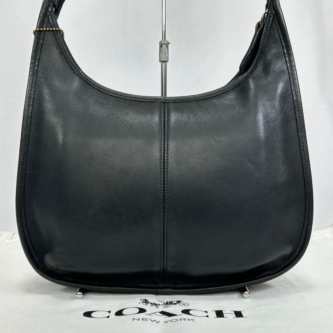 【極美品】オールドコーチ 9033 エルゴ ワンハンドバッグ レザー 肩掛け 黒