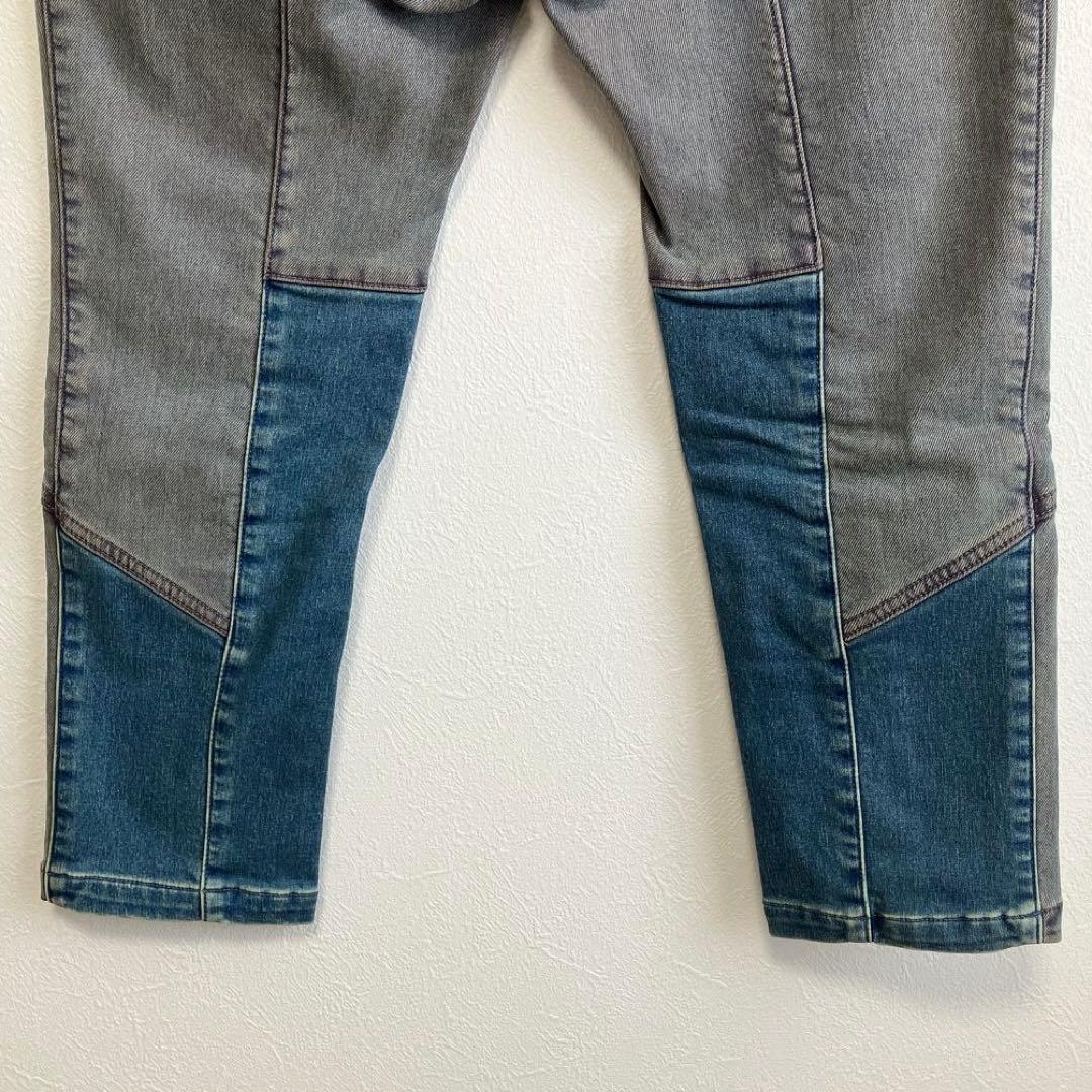 キューブキューブ　センソユニコ デニムパンツ 38 パッチワーク 切替　変形