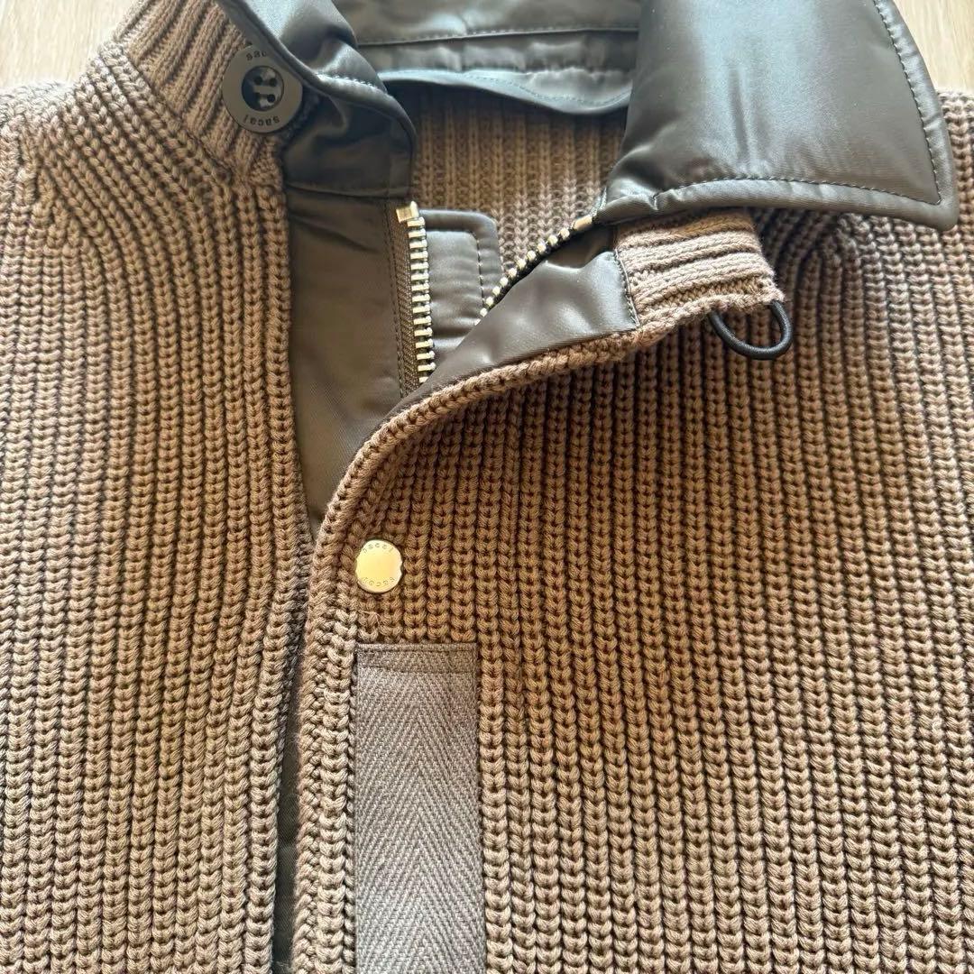 【美品】sacai 23AW 23-02995M ニットブルゾンメンズ 2