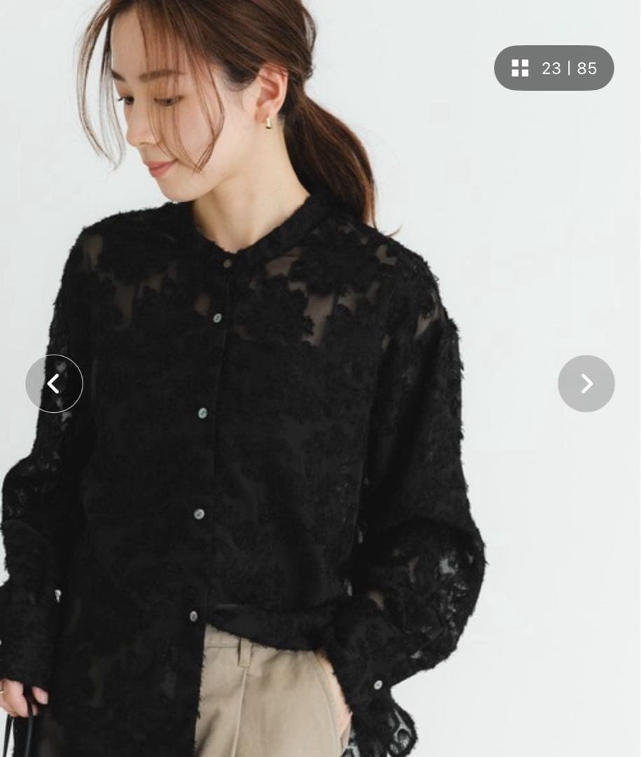 カットジャガードシャツ ブラック URBAN RESEARCH