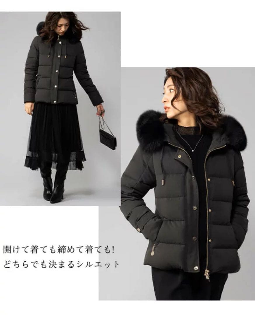 La MODE フォックスファー　ダウンジャケット