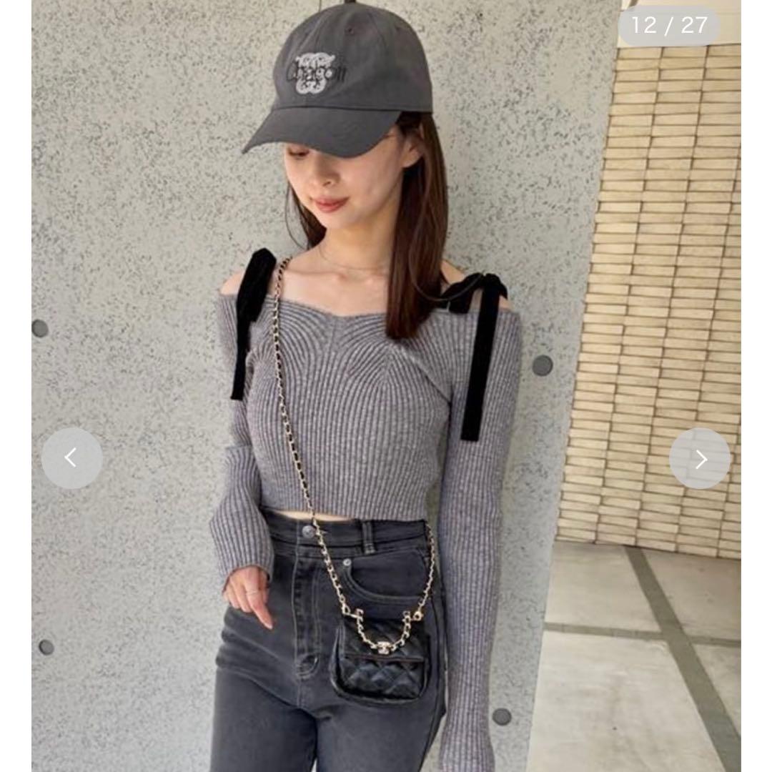 SNIDEL Chacottキャップ　グレー