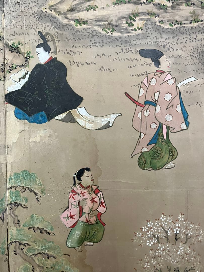 屏風 土佐守光孚 日本画 引取品 年代物 時代物 詳細不明