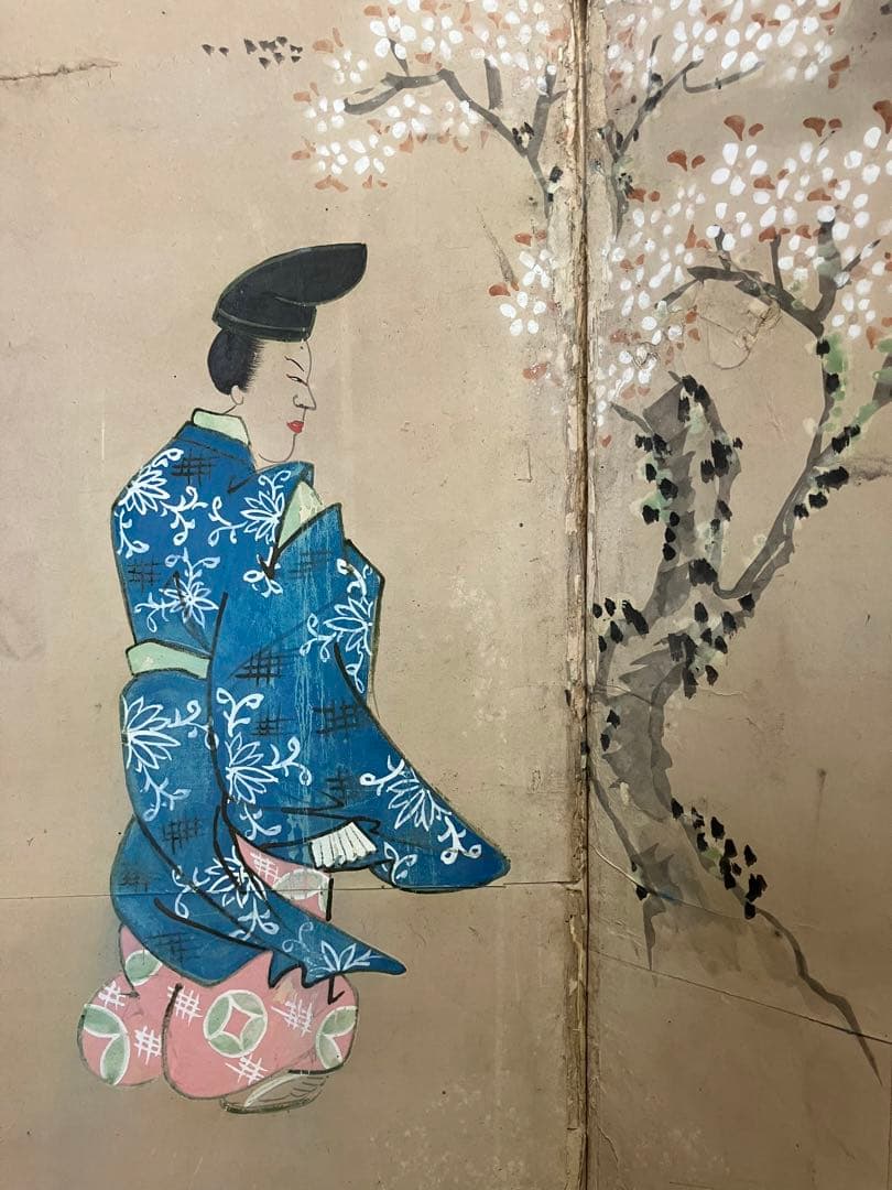 屏風 土佐守光孚 日本画 引取品 年代物 時代物 詳細不明