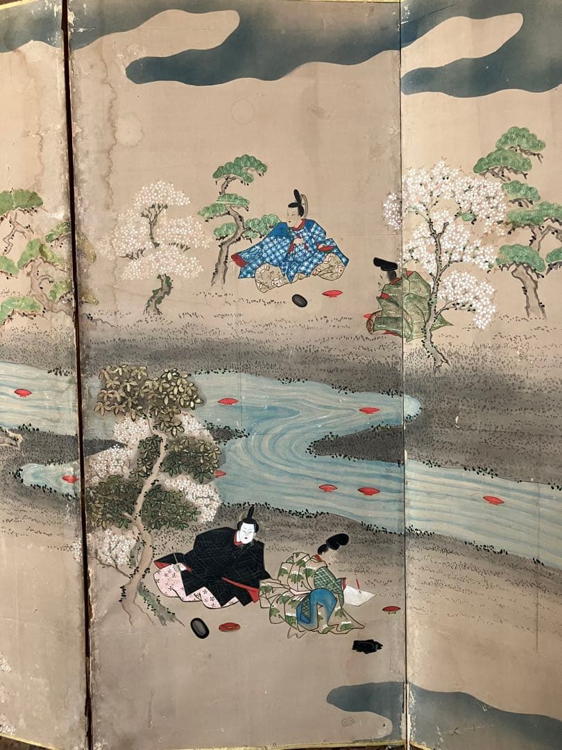 屏風 土佐守光孚 日本画 引取品 年代物 時代物 詳細不明